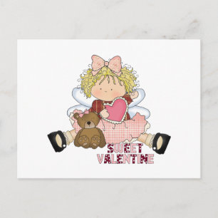 Cartes Pour Fêtes Annuelles jolie petite fille blonde valentine chérie