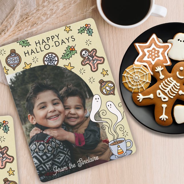 Cartes Pour Fêtes Annuelles Jolie photo de famille pour Halloween Noël (Créateur téléchargé)