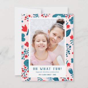 Cartes Pour Fêtes Annuelles Jolie photo de Noël scandinave colorée
