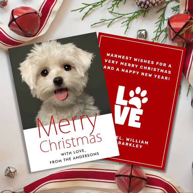 Cartes Pour Fêtes Annuelles Jolie photo pour animaux de compagnie de Noël (Créateur téléchargé)