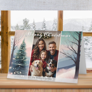 Cartes Pour Fêtes Annuelles Jolie scène hivernale élégante aquarelle 1 Photo