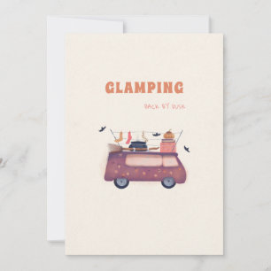 Cartes Pour Fêtes Annuelles Jolie Sorcière Glamping Citrouille Bus Halloween