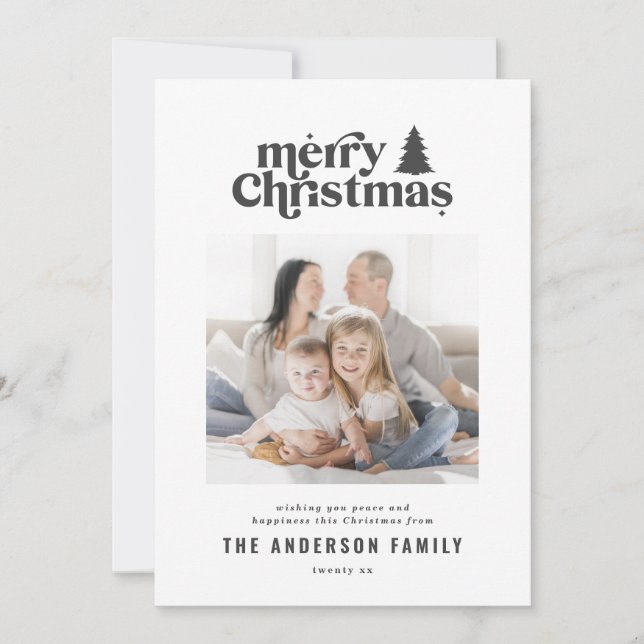 Cartes Pour Fêtes Annuelles Jolie typographie de Noël (Devant)