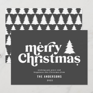 Cartes Pour Fêtes Annuelles Jolie typographie de Noël non photo Fo