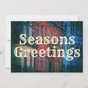 Cartes Pour Fêtes Annuelles Jolie Vacances Cityscape Joyeuses Fêtes