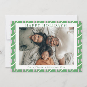 Cartes Pour Fêtes Annuelles Jolies formes vertes et lilas fantaisistes sur mes