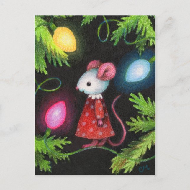Cartes Pour Fêtes Annuelles Jolies lumières - Jolie Arbre de Noël (Devant)