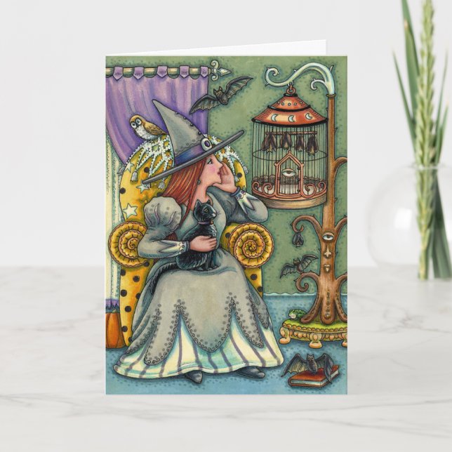 Cartes Pour Fêtes Annuelles JOLIMENT TÉMOIN, CHAT, ANIMAUX, CAGE DE LA chauve- (Devant)