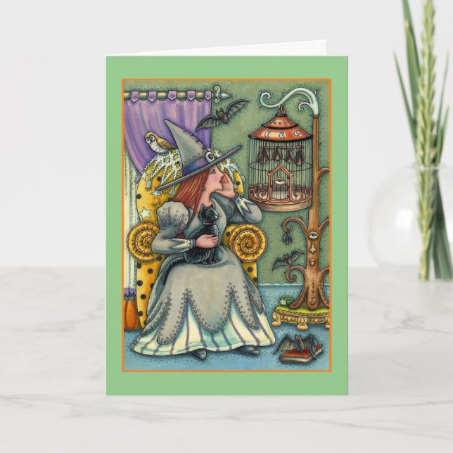 Cartes Pour Fêtes Annuelles JOLIMENT TÉMOIN, CHAT, ANIMAUX, CAGE DE LA chauve- (Devant)