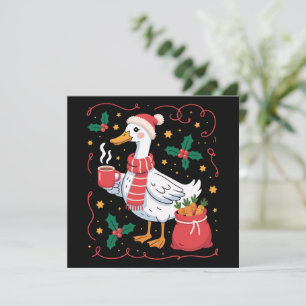 Cartes Pour Fêtes Annuelles Jolis canards de Noël assortis d'oie drôle de fami