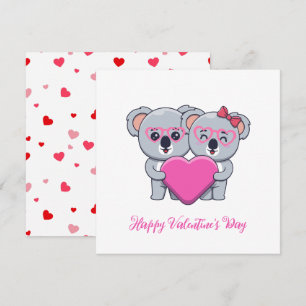 Cartes Pour Fêtes Annuelles Jolis koalas enfants Saint-Valentin
