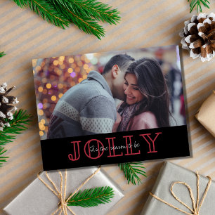 Cartes Pour Fêtes Annuelles Jolly Couple Photo Budget de Noël