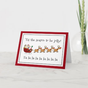 Cartes Pour Fêtes Annuelles Jolly Père Noël Fun Christmas Holiday Salutation