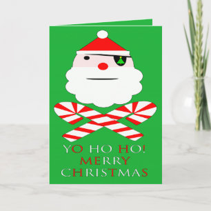 Cartes Pour Fêtes Annuelles jolly roger père Noël