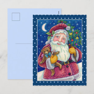CARTES POUR FÊTES ANNUELLES JOLLY ST NICK & NOUNOURS, VIEUX NOËL MODE