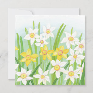 Cartes Pour Fêtes Annuelles Jonquilles printanières