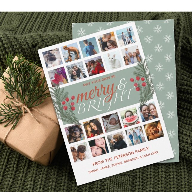 Cartes Pour Fêtes Annuelles Jory & Bright 20 photo collage Foliage (Créateur téléchargé)
