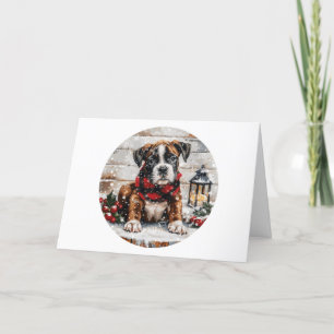 Cartes Pour Fêtes Annuelles Jory Christmas Boxer Puppy