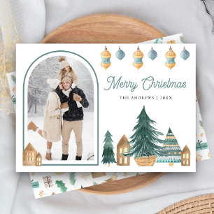 Cartes Pour Fêtes Annuelles Jote traditionnel Arc nordique Photo Noël