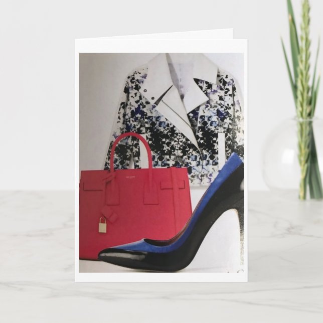 CARTES POUR FÊTES ANNUELLES **JOUER NOËL À UNE ICÔNE DE MODE** (Devant)