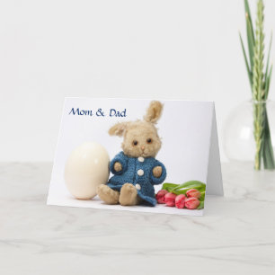 Cartes Pour Fêtes Annuelles Jouet de lapin de Pâques personnalisé