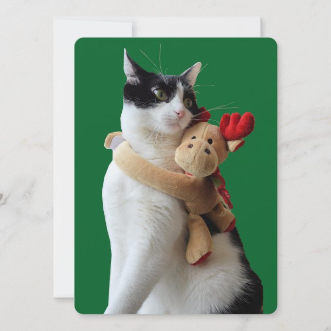Cartes Pour Fêtes Annuelles Jouet de Noël blanc et noir (Devant)