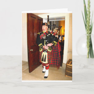Cartes Pour Fêtes Annuelles Joueur de cornemuse