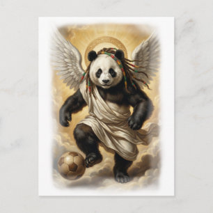 Cartes Pour Fêtes Annuelles Joueur de Panda de Style Renaissance sur un