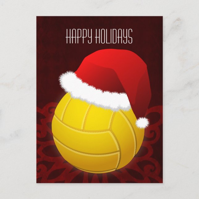 Cartes Pour Fêtes Annuelles joueur de volley-ball Salutation de vacances (Devant)
