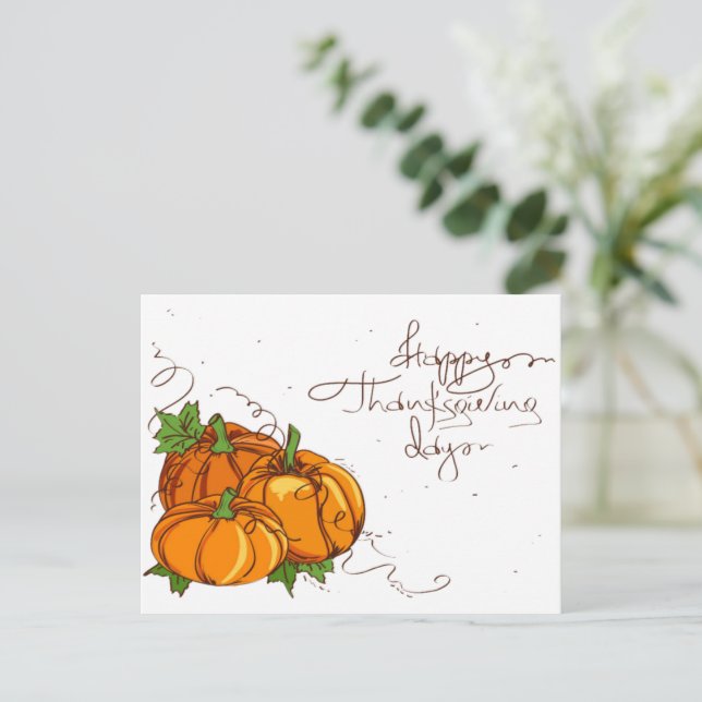 Cartes Pour Fêtes Annuelles Jour Abstrait de Thanksgiving (Debout devant)