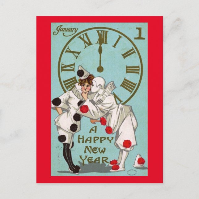 Cartes Pour Fêtes Annuelles Jour de la Greeting Vintage (Devant)