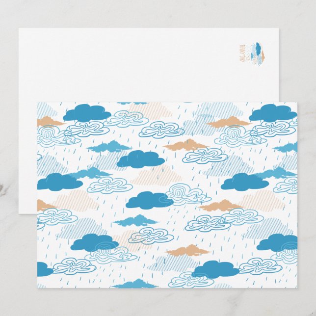 Cartes Pour Fêtes Annuelles Jour de la pluie (Devant / Derrière)