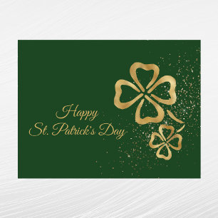 Cartes Pour Fêtes Annuelles Jour de la Saint Patrick d'or shamrock
