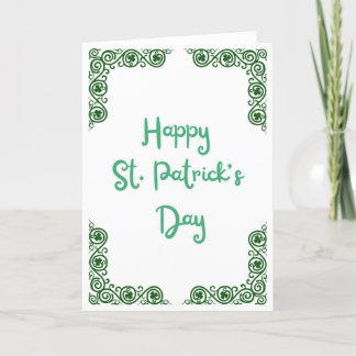 Cartes Pour Fêtes Annuelles Jour de la Saint Patrick heureux - Cadre Shamrock