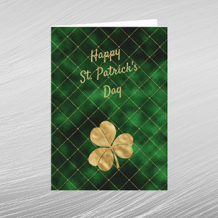 Cartes Pour Fêtes Annuelles Jour de la Saint Patrick Shamrock vintage vert or