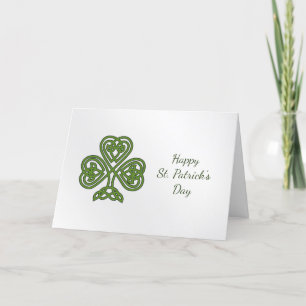 Cartes Pour Fêtes Annuelles Jour de la Saint Patrick Vert Celtique Shamrock