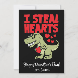 Cartes Pour Fêtes Annuelles Jour de la Saint Valentin T-Rex Dino   Je vole les