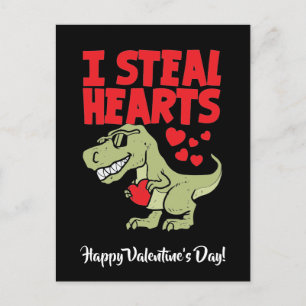 Cartes Pour Fêtes Annuelles Jour de la Saint Valentin T-Rex Dino   Je vole les