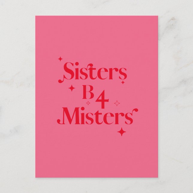 Cartes Pour Fêtes Annuelles Jour de la Soeur Galentines moderne Chic Rose (Devant)