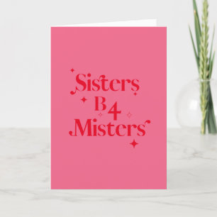 Cartes Pour Fêtes Annuelles Jour de la Soeur Galentines moderne Chic Rose