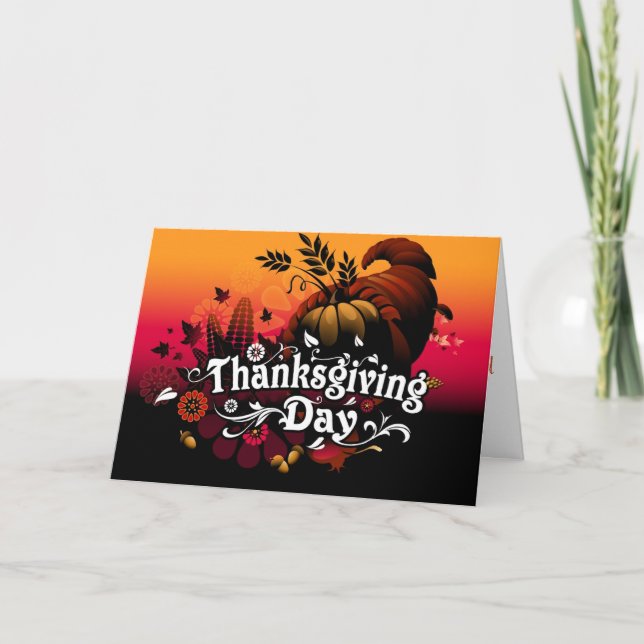 Cartes Pour Fêtes Annuelles Jour de l'Action de grâce (Devant)