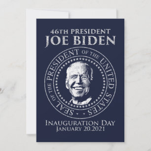 Cartes Pour Fêtes Annuelles Jour de l'investiture du président Biden 2021