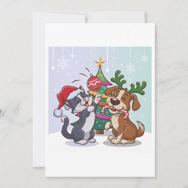 Cartes Pour Fêtes Annuelles Jour de Noël (Devant)