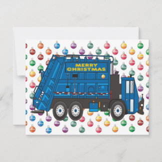 Cartes Pour Fêtes Annuelles Jour de Noël du camion à ordures