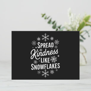 Cartes Pour Fêtes Annuelles Jour de Noël Étaler la gentillesse Comme les floco