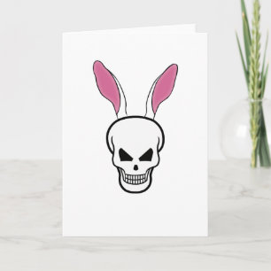 Cartes Pour Fêtes Annuelles Jour de Pâques, le lapin du crâne