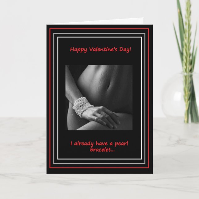 Cartes Pour Fêtes Annuelles Jour de Valentine :  Collier de perle (Devant)