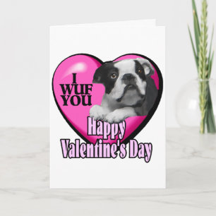 Cartes Pour Fêtes Annuelles Jour de Valentines Boston Terrier