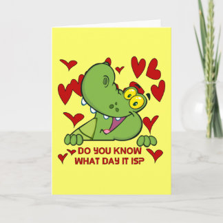 Cartes Pour Fêtes Annuelles Jour de Valentines d'alligator
