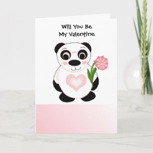 Cartes Pour Fêtes Annuelles Jour de Valentines d'ours panda